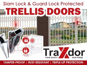 Slam Lock and Guard Lock Protected-Trellis Doors Garden Route