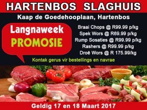 Langnaweek Slaghuis Promosie in Hartenbos