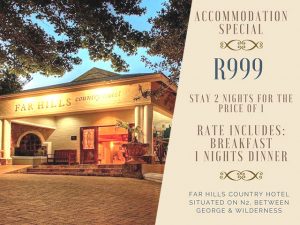 Accommodation Special at the Far Hills Country Hotel in George
