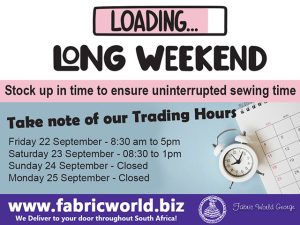 Stock Up at Fabric World George