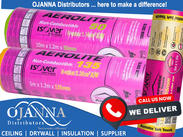 Supplier of Isover Aerolite Ceiling Insulation in George