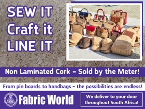 Non Laminated Cork Sold by Fabric World George