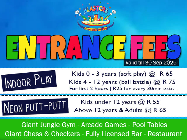 Blasters Mossel Bay Fees