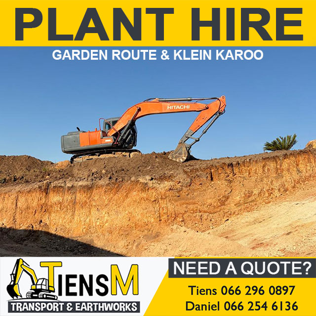 Need Reliable Plant Hire in the Garden Route or Klein Karoo?
