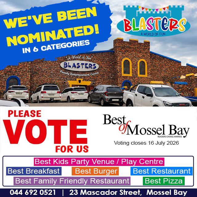 Blasters Mossel Bay Nominated for Best of Mossel Bay 2026